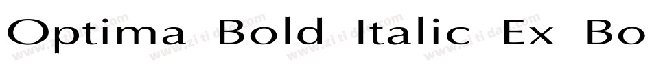 Optima Bold Italic Ex Bold Italic字体转换